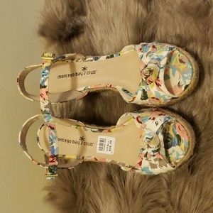 Montego Bay Club Platform Sandals with Buckle Slingback